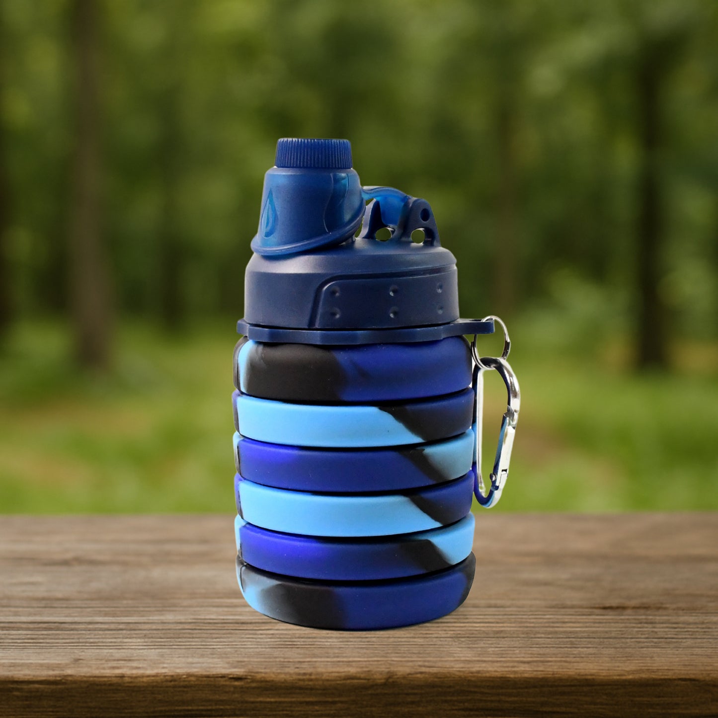 Silicone Foldable Water Bottle (1 Pc 24 Cm Foldable 500 Ml)