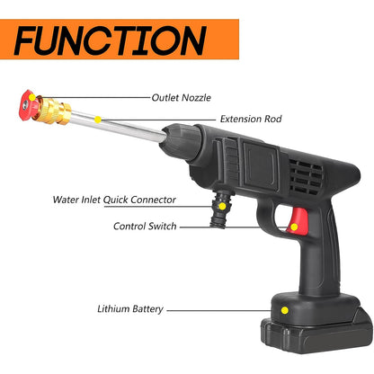 48v Car Washer Gun Wireless High Pressure Washer Water Spray Gun Car Washing Kit