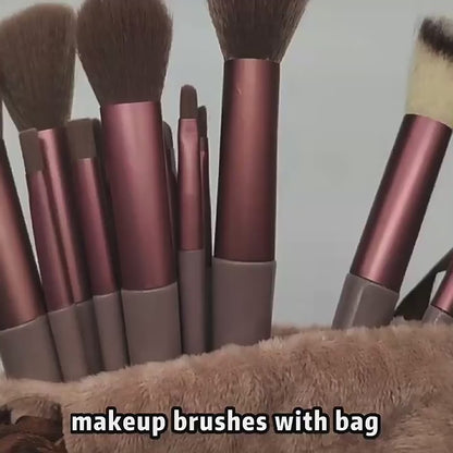13 Pcs Makeup Brush with Pouch Set